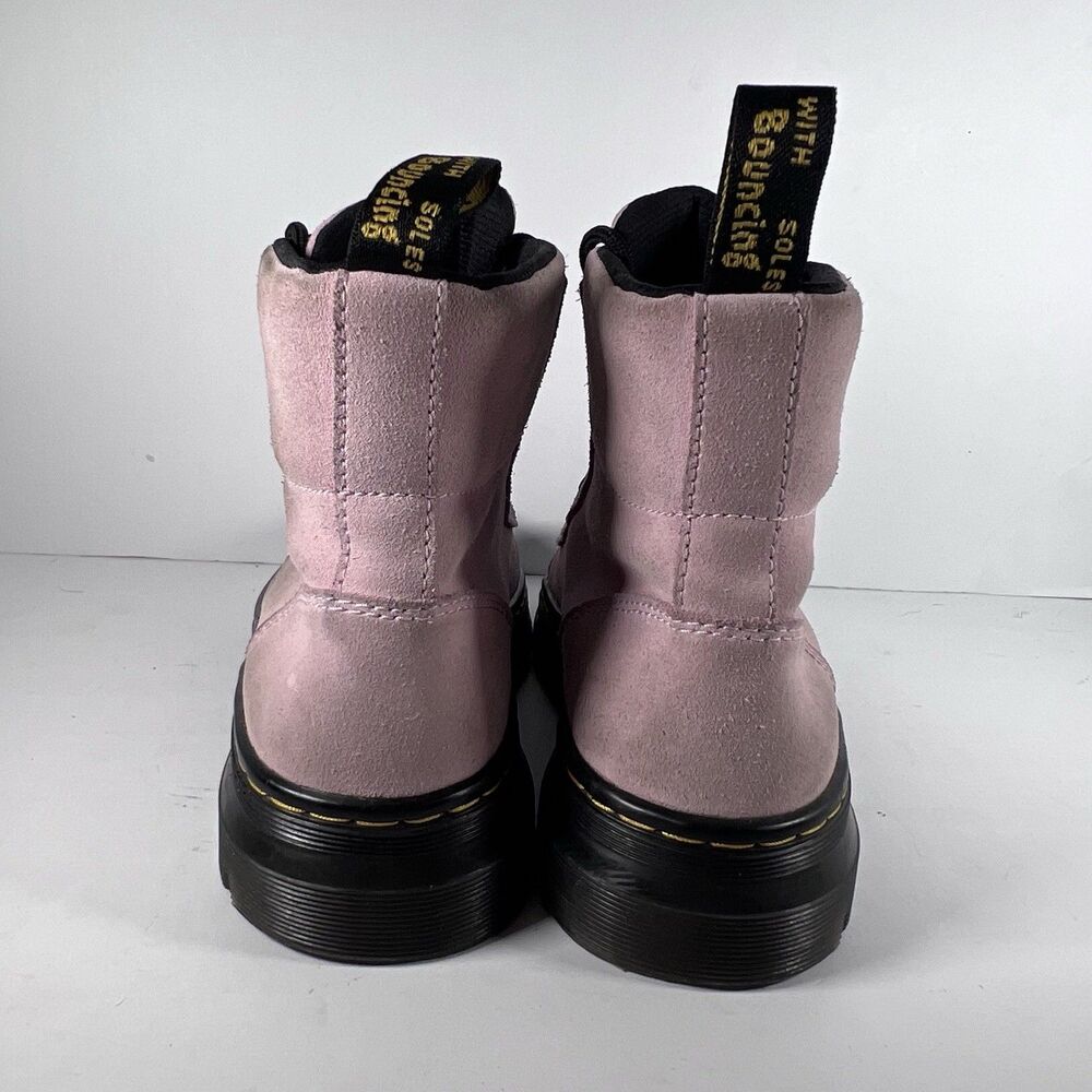Dr Doc Martens Combs Pink Suede Lace Up Combat Style Hiking Boots Women's Size 6 - Picture 4 of 8